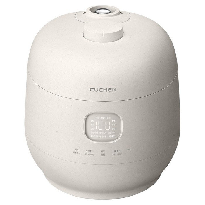 쿠첸 브레인 풀스테인리스 듀얼프레셔 IH 써모가드 전기압력밥솥 6인용, CRTTWS0630W, 화이트