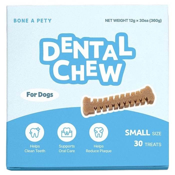 본아페티 강아지 덴탈츄 치석 치태 제거용 락토페린 개껌 30p, 기호성 높음, 360g, 1개