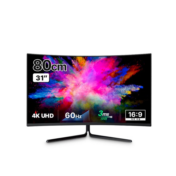 한성컴퓨터 4K UHD HDR 1500R 커브드 모니터