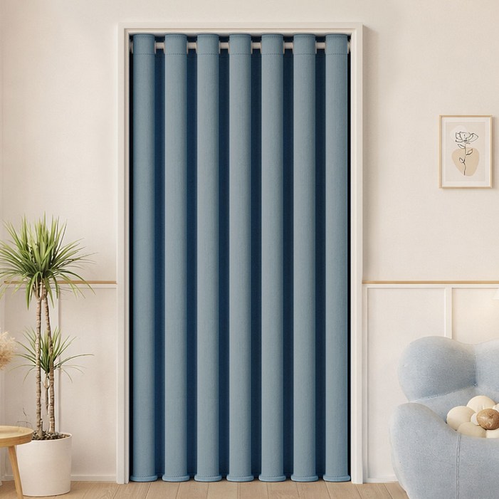 지앤와이 포시즌 단열 방풍 방문 가림막 암막 커튼