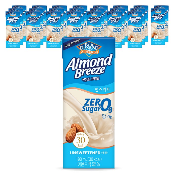 아몬드브리즈 언스위트, 190ml, 24개