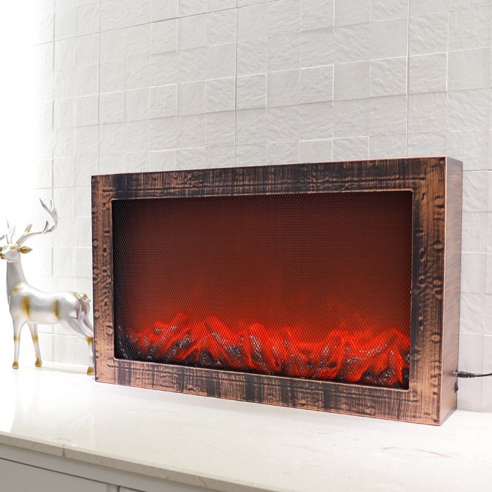 21세기트랜드 감성 불멍 모닥불 벽난로 무드등, D타입, 603 x 110 x 368 mm