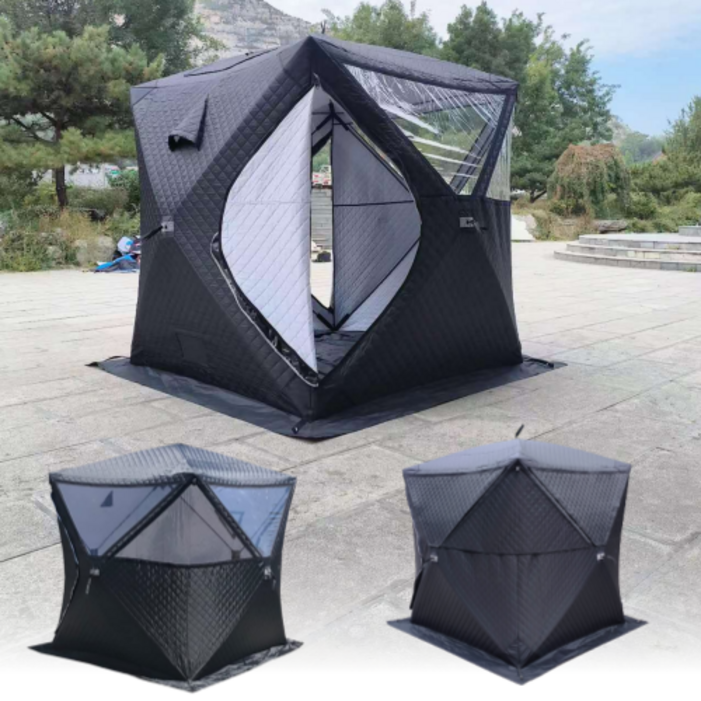 34인용 빙어낚시 큐브텐트 가족 겨울 방한 아이스 원터치텐트 야외 두꺼운 누빔텐트