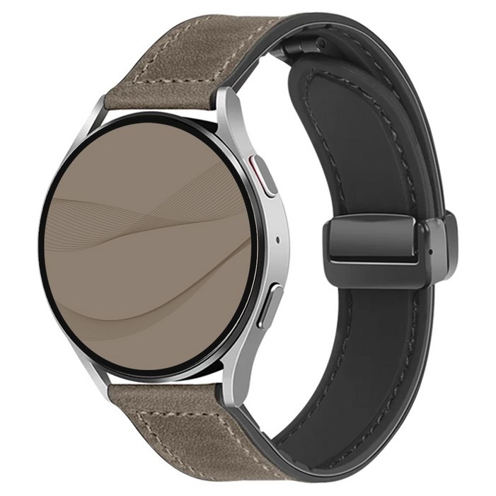 아이메이드잇 갤럭시워치 호환 가죽 마그네틱 스트랩 밴드, 다크 브라운