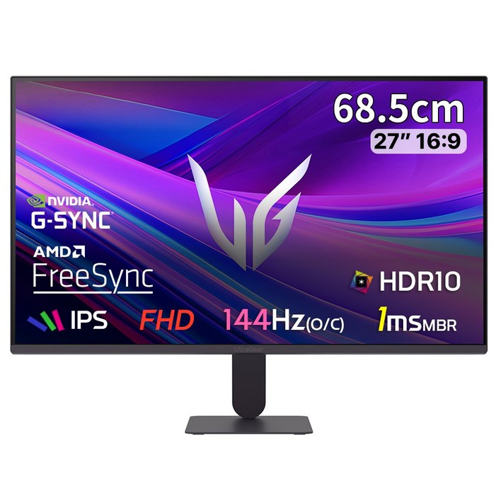 [LG전자 공식인증점]LG 27G411A 68cm(27인치) FHD IPS 144Hz(O/C) 게이밍모니터 슬림베젤 신모델 출시