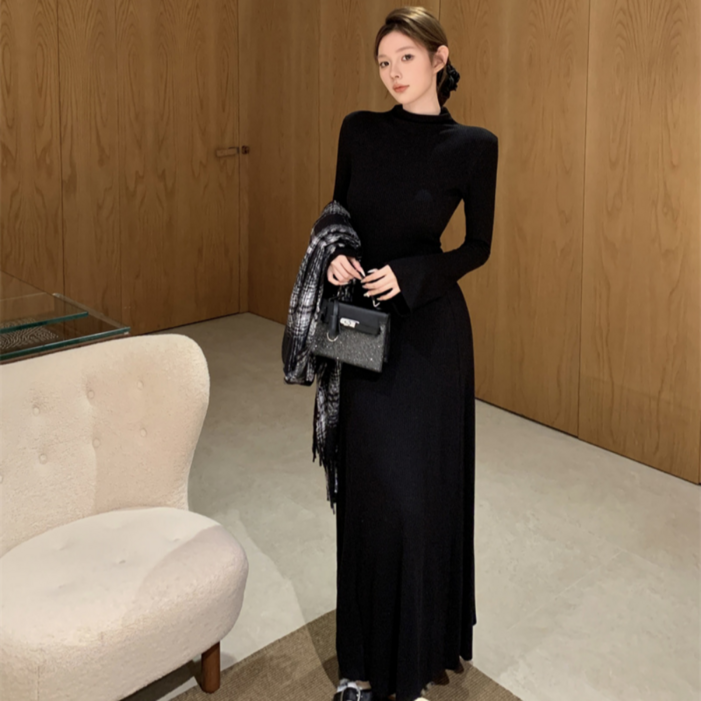 유니크코코 반목 슬림 긴팔 맥시 롱원피스 가을 op5771