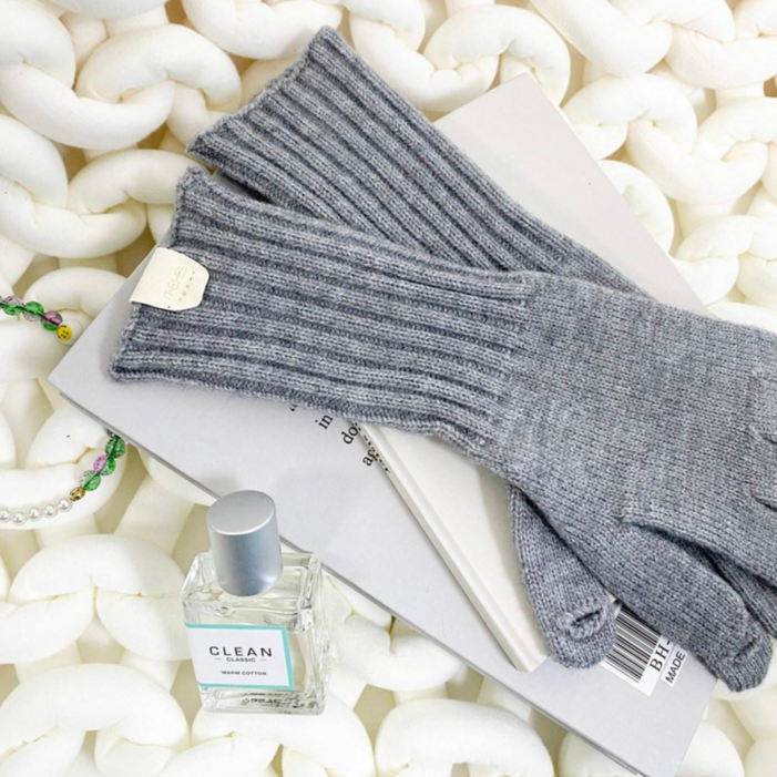 더히 여성 스마트폰터치 핑거홀 캐시미어 니트 롱장갑 아미먼트