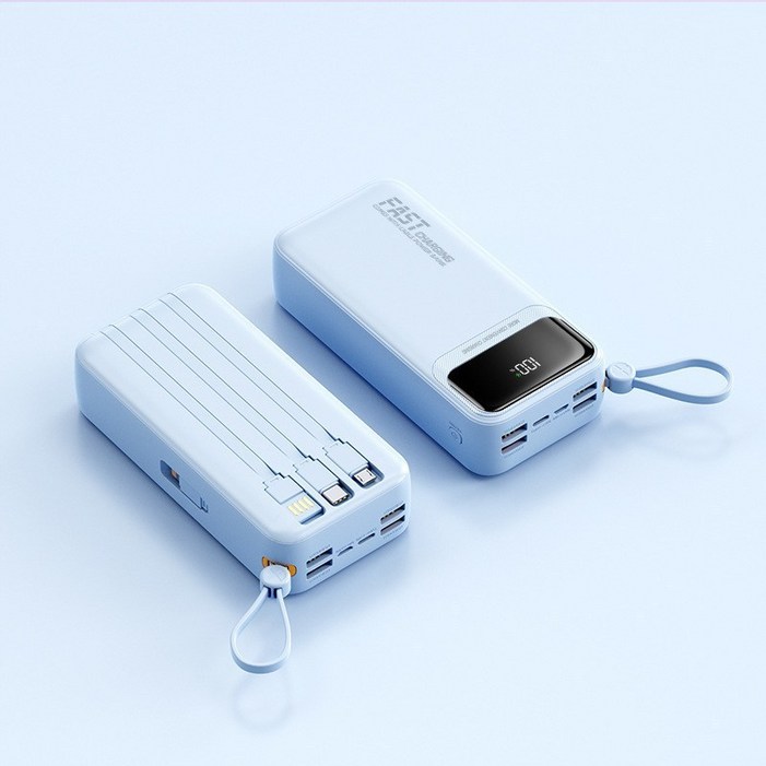 PYHO 보조배터리 50000mAh 일체형 멀티단자 휴대용충전기 대용량 66W 급속충전 캠핑 보조배터리