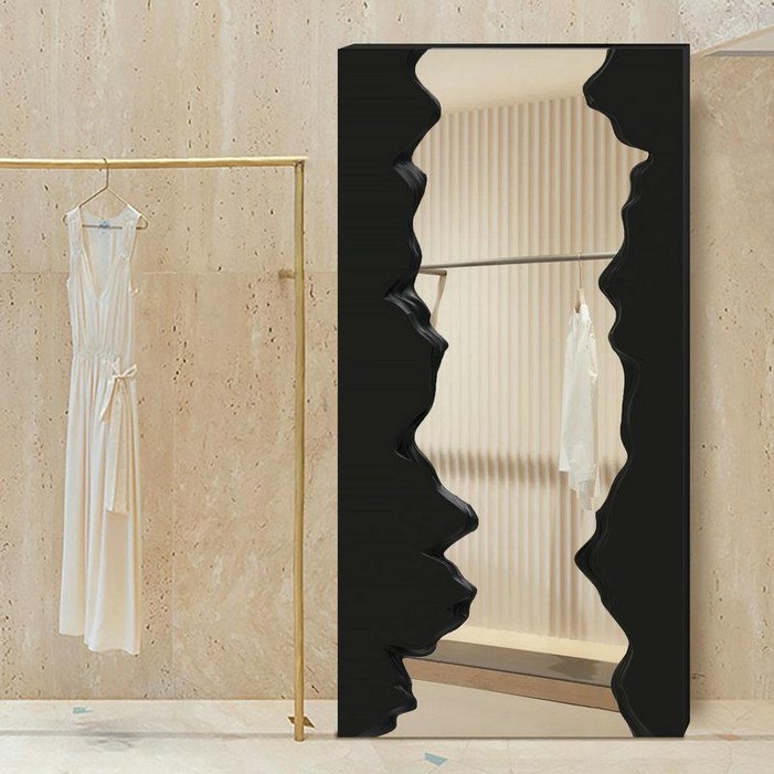 고급 물결무늬 전신거울 아크릴거울 대형거울 아크릴전신거울, j29 블랙 프라이드 180x80 A