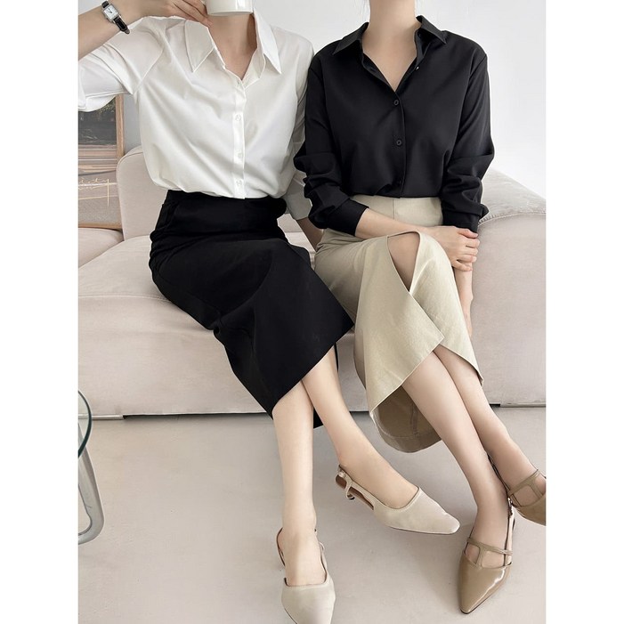 셀딘 여성 셔츠 블라우스 링클프리 면접 모임 하객룩