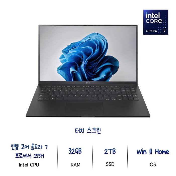 LG그램16인치 16Z90S울트라7 32G2TBWIN11 터치스크린 노트북, 16Z90SH.ADB9U1, WIN11 Home, 32GB, 2TB, 블랙 LG그램16인치 16Z90S울트라7 32G2TBWIN11 터치스크린 노트북, 16Z90SH.ADB9U1, WIN11 Home, 32GB, 2TB, 블랙