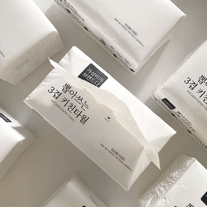 가성비가브랜드다 더도톰한 천연펄프 3겹 뽑아쓰는 식품용 키친타올