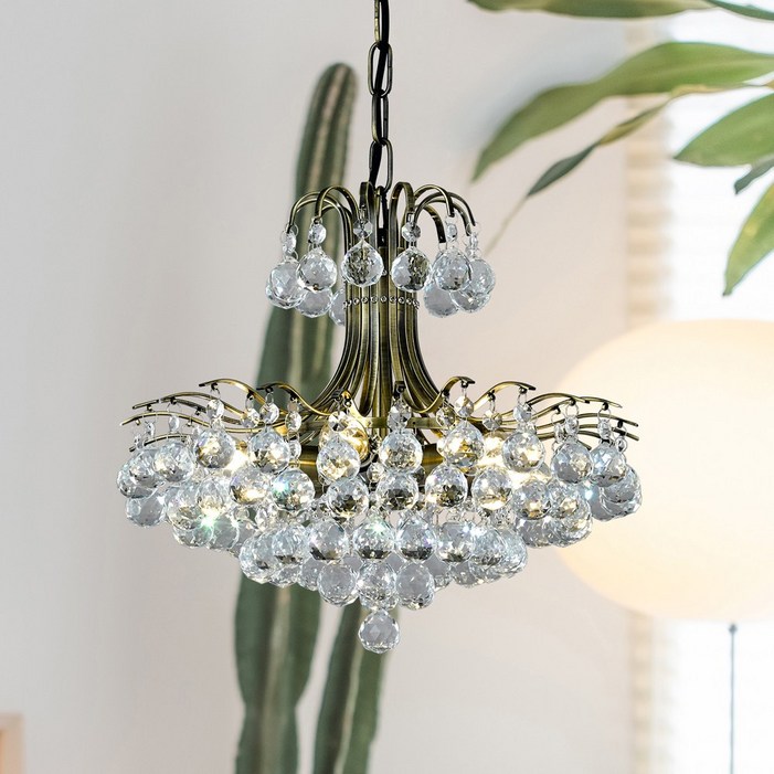 미도라이팅 오리발6등크리스탈펜던트촛대램프6 제공크롬도금엔틱도금식탁등 주방등 까페조명 매장조명 펜던트조명, 엔틱도금