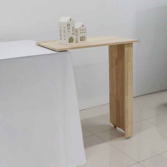 접이식 아일랜드 보조 식탁 반딱 테이블 소형 원목, 단품