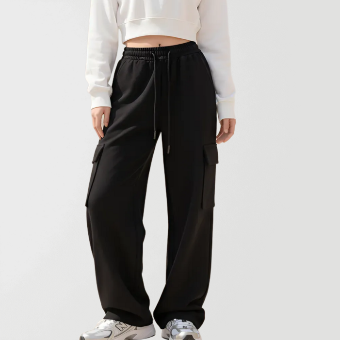 바이제제 여성 트레이닝바지 조거 카고팬츠 와이드 츄리닝