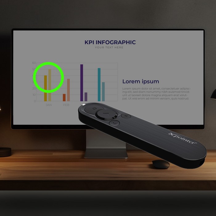 Xpointer 신제품 필요한 기능만 담은 무선 프리젠터 이미지포인터, XPM180Y, 단품