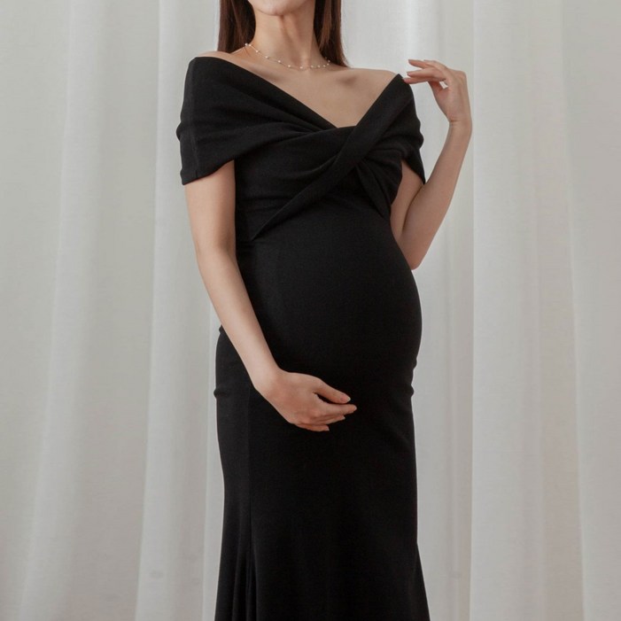꼬임 주수 만삭 촬영원피스 임산부 드레스 꼬임 주수 만삭 촬영원피스 임산부 드레스