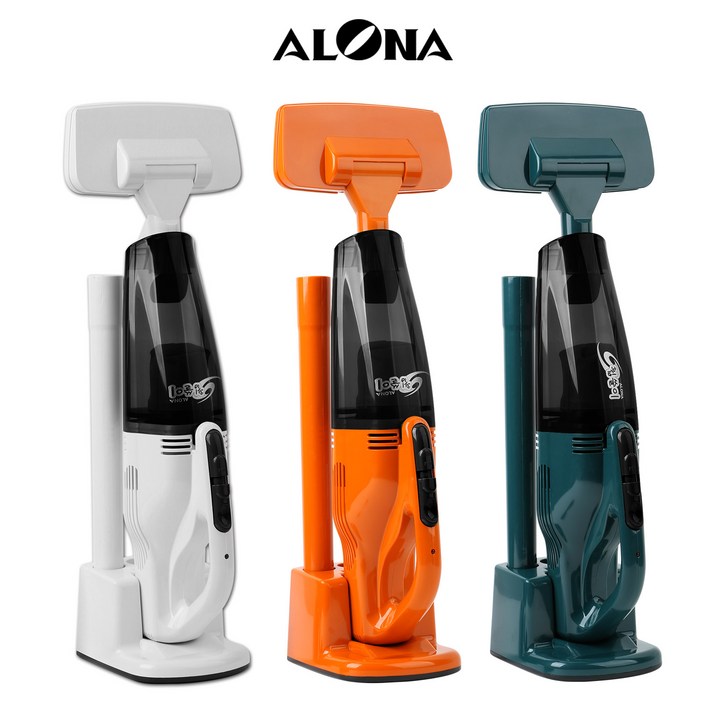 아로나AL6200 미니 청소기 무선 진공 소형 핸디형 차량용 원룸 핸드청소기 가정용 국산, AL6200W 화이트, AL6200W