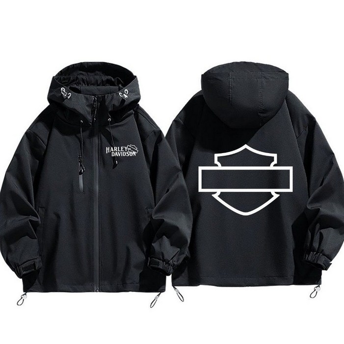 할리 데이비슨 바람막이 후드 집업 점퍼 후드티 가을 바이크 레이싱 자켓