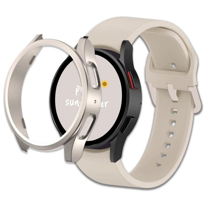 아이메이드잇 갤럭시워치 호환 실리콘 스트랩  케이스 세트, 스타라이트, 1개