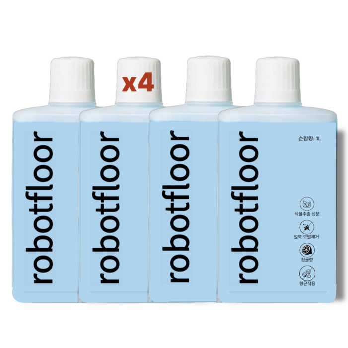 비브랜드 호환 로보락 전용세제 호환상품 1L, 1개, 4개