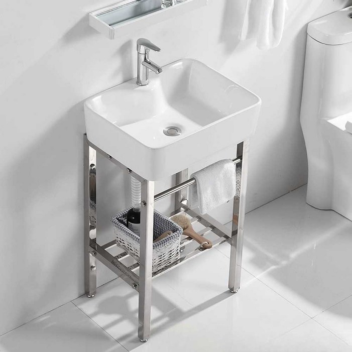 소형 세면대 욕실 간이 하부 프레임 언더볼 심플