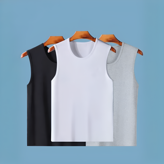 통기성 좋은 남성 민소매 탱크탑 라운드넥 운동용 이너웨어 3종 세트