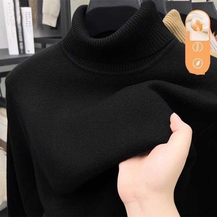 보그핏 M2048 디남상의  남성 기모 목폴라 무지 긴팔 목티 따뜻한 터틀넥