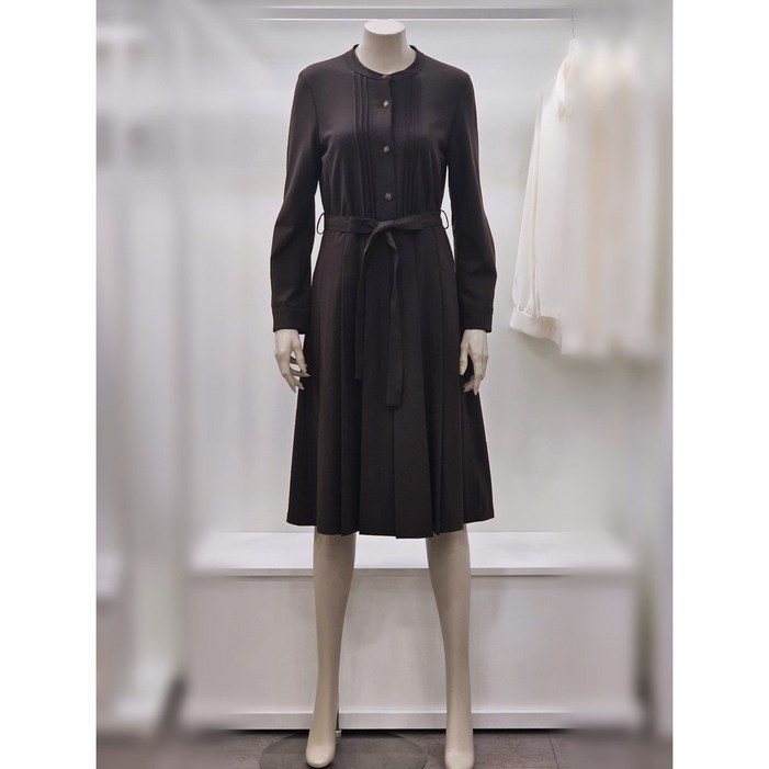 프렐린 노카라넥 허리 벨트 플레어원피스 RJO233050