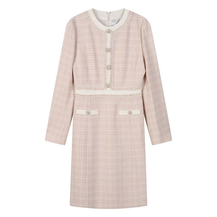 에꼴드파리 라운드넥 트위드 원피스 RB32WOAE06Z