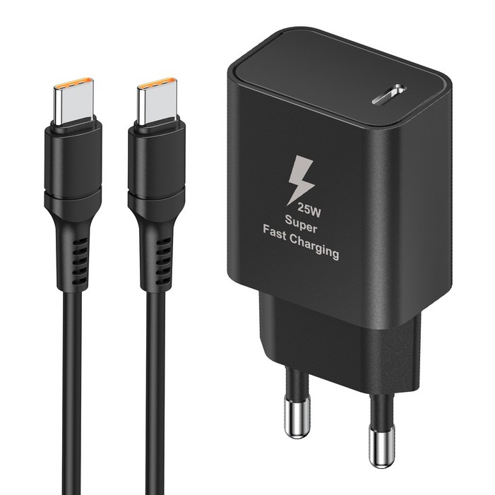 YINTO c타입 고속 충전기 25W PD3.0 PPS  C TO C 1.5M 100w 케이블 세트