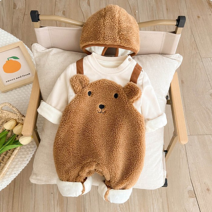 구름위에햇님 겨울 아기방한우주복 모자세트 HY2281412