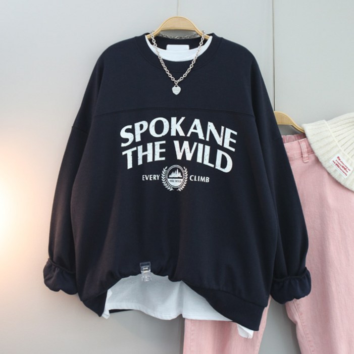 달콩 여성 빅사이즈 봄신상 박스티 긴팔티 스포크절개오버핏맨투맨