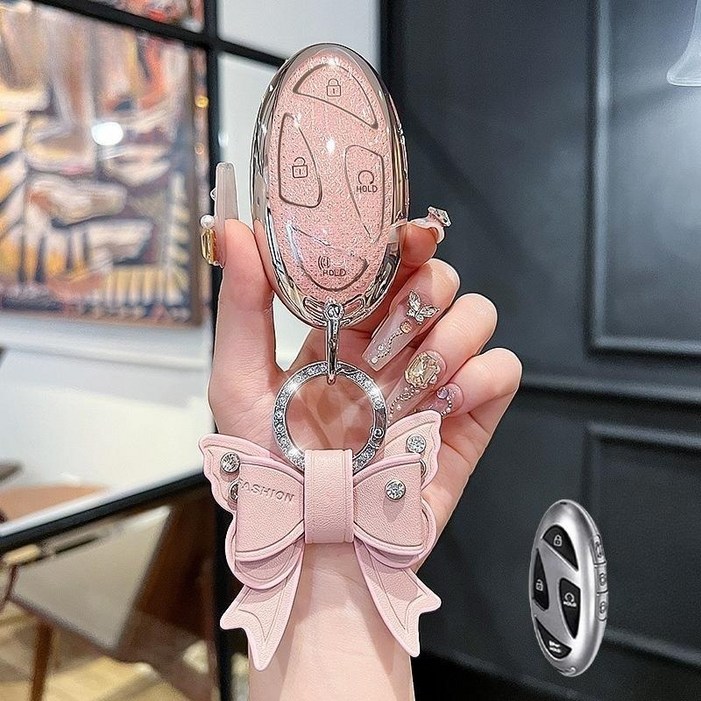 현대 차 키케이스 핑크 그랜저 GN7 아이오닉 코나 자동차 키 홀더 커버