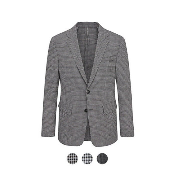 백화점 앤드지 투웨이 스트레치 울 씨어써커 슬림핏 투버튼 싱글 자켓BZD2KG1102 175903