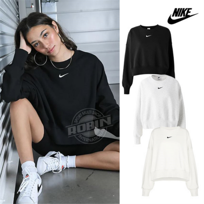 [나이키] 크롭 맨투맨 오버사이즈 기모 티셔츠 모음