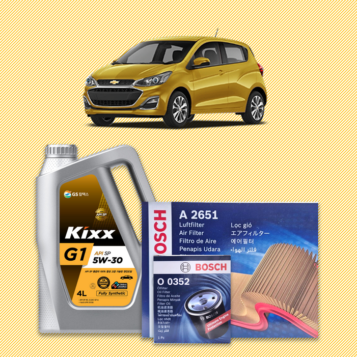 더 뉴 스파크 M400 1.0 가솔린 엔진오일세트 킥스 G1 5W30