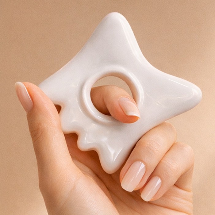 나나민 세라믹 반지괄사 휴대용 전신 지압 마사지기 얼굴 두피 팔 다리 종아리 전신 붓기 제거 리프팅 괄사링