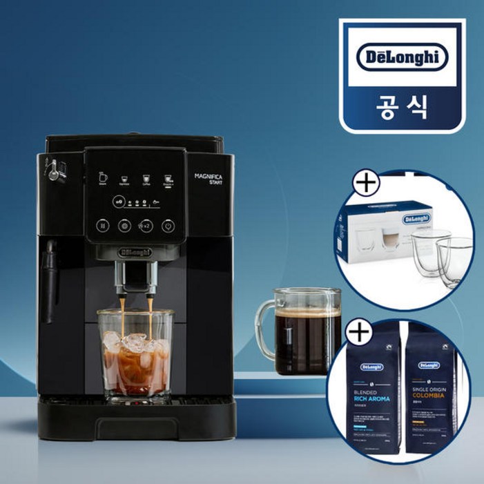 카푸치노잔원두 증정 드롱기 전자동 커피머신 도피오 가정용 에스프레소머신, KRECAM220.21.BG