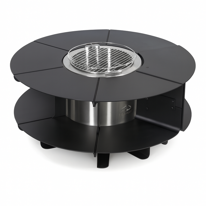 온파이어 대형 야외 숯불 화로대 테이블 캠핑장 펜션 카페 레스토랑 캠프파이어 불멍 화로 업소용, 1개