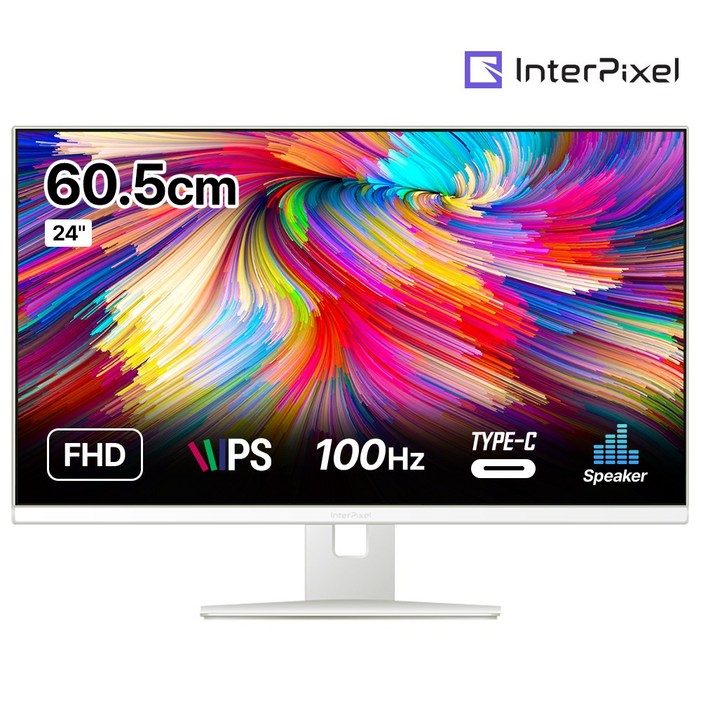 인터픽셀 IP2428 FHD IPS 100Hz ECO TYPEC 플리커프리 화이트 모니터, IP2428무결점, 60.5cm