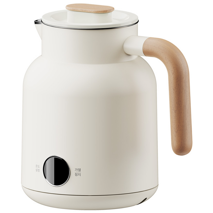 다룸 온도조절 멜로우 전기포트 보온 커피포트 1L, 퓨어 바닐라