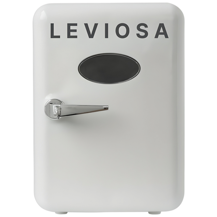 레비오사 멀티 미니 냉장고 4L LEMR400RF 화이트 레트로 감성 다용도 가정용 화장품 냉장고, LEMR400RF