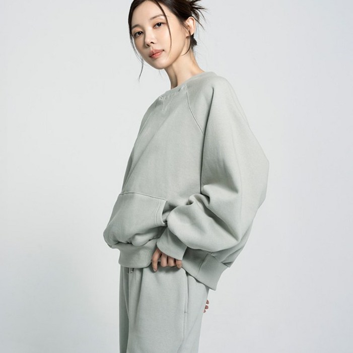 콘치웨어 여성용 소프트크림 기모 맨투맨 4colors 필라테스 요가