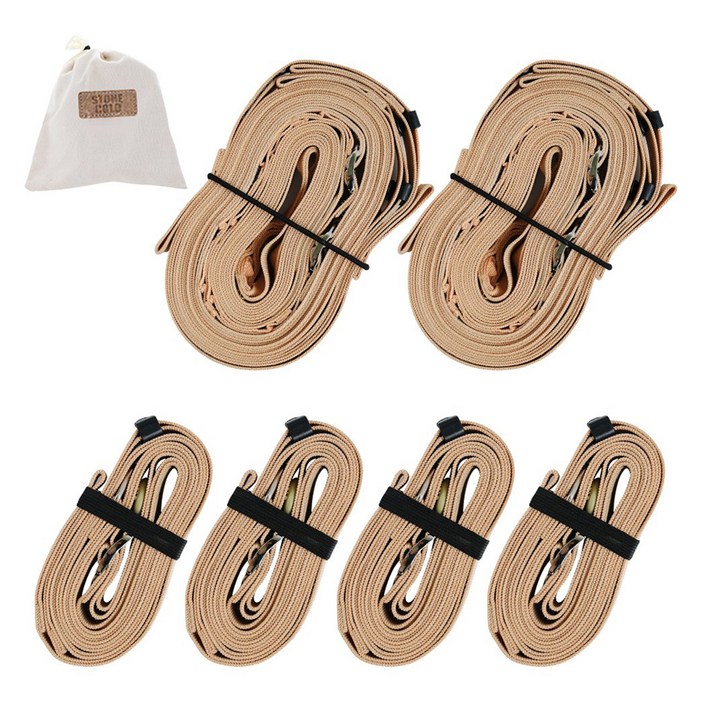 스톤콜드 캠핑타프 웨빙스트랩 메인2개 + 보조4개 + 파우치1개