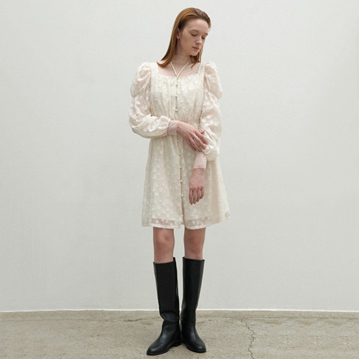 아틀리에나인 여성용 아델라 퍼프 레이티드 드레스 OP-6222