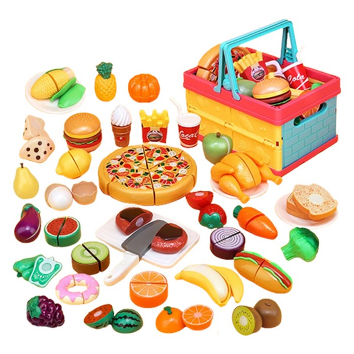 피크닉 베이커리 야채 과일 자르기 소꿉놀이 세트, 혼합색상, 1개