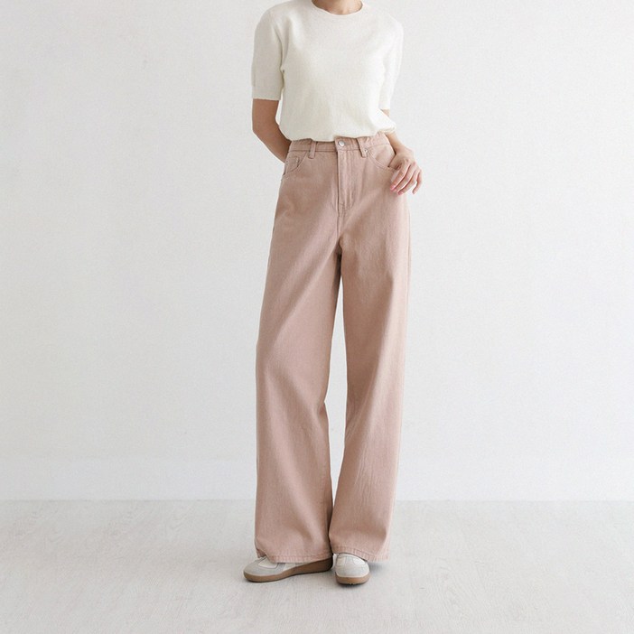 앤드스타일 여성용 숏롱 2단기장 딱맞진9탄 컴포트커버 인밴딩 코튼 와이드 팬츠 264730