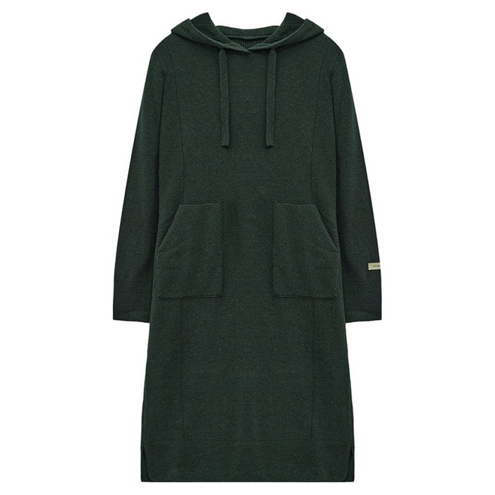 샤트렌 여성용 울 캐시미어 니트 후드 보온 스웨터 원피스 HCBWSW206