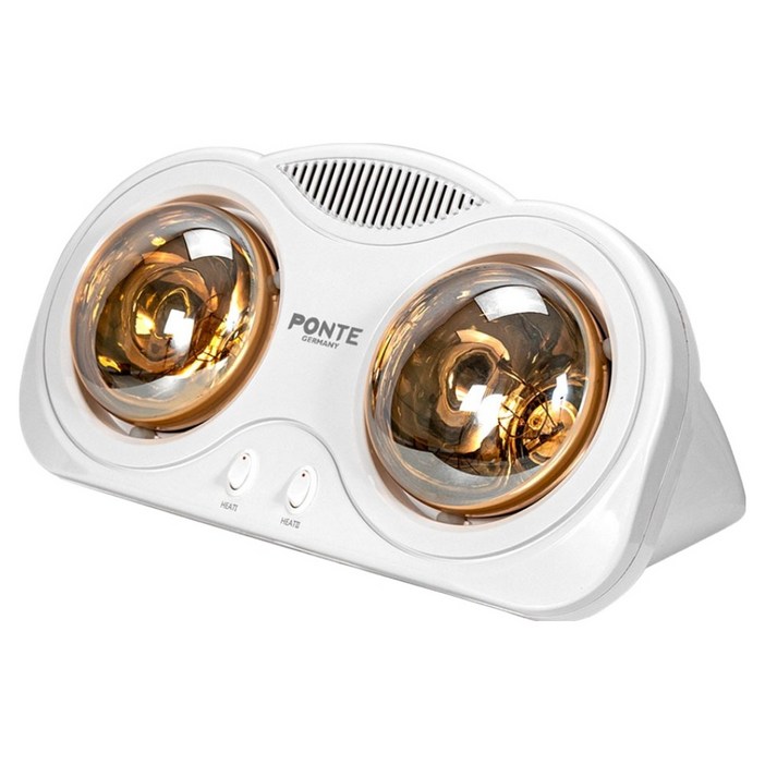 PONTE 욕실 벽걸이 골드램프 2구 전기히터, PTH-7920B, 혼합색상